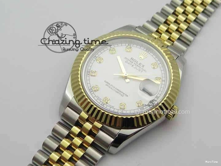 MiroTime 0304 DateJust II 41mm SS YG BP Maker Best Edition White Diam Dial On Jubilee Bracelet A ModernLook 3663